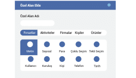 Özel alan tanımlamalarıyla kişiselleştirilebilir CRM yazılımı